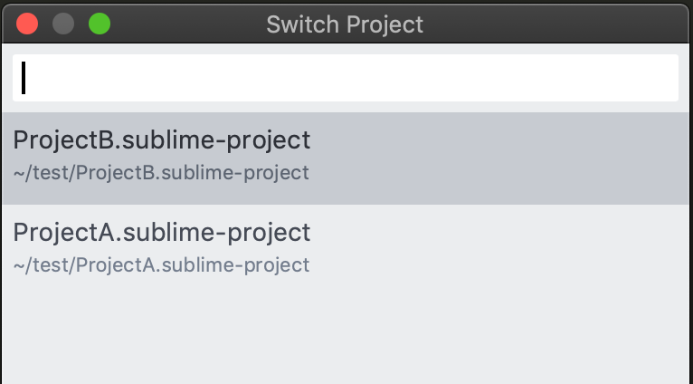 sublime text project